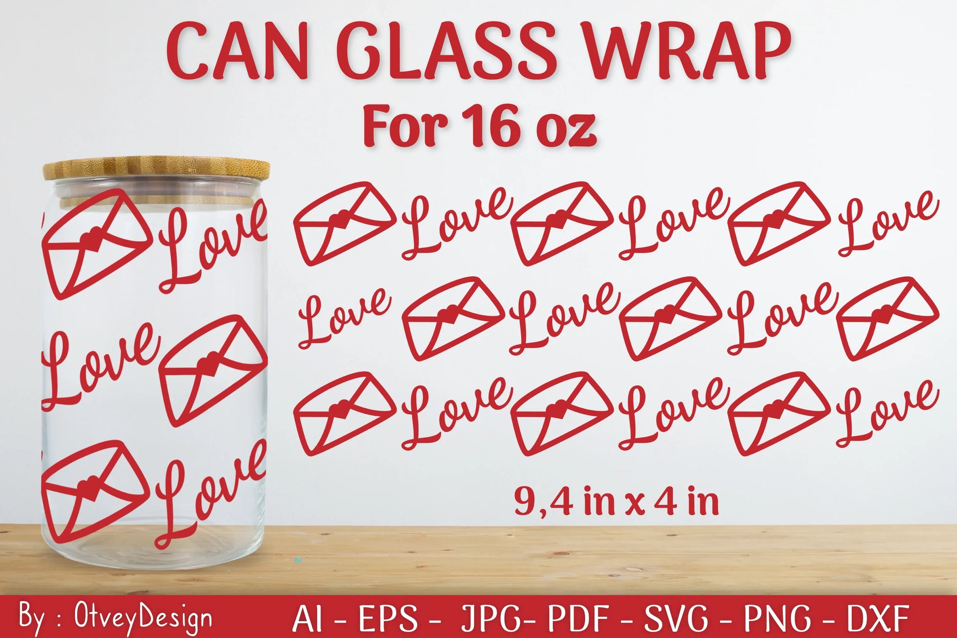 Valentine Can Glass 16 OZ SVG Bundle - CraftNest - Digital Crafting and Art