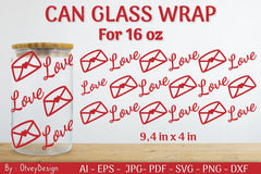 Valentine Can Glass 16 OZ SVG Bundle - CraftNest - Digital Crafting and Art