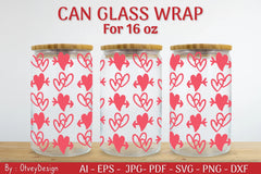 Valentine Can Glass 16 OZ SVG Bundle - CraftNest - Digital Crafting and Art