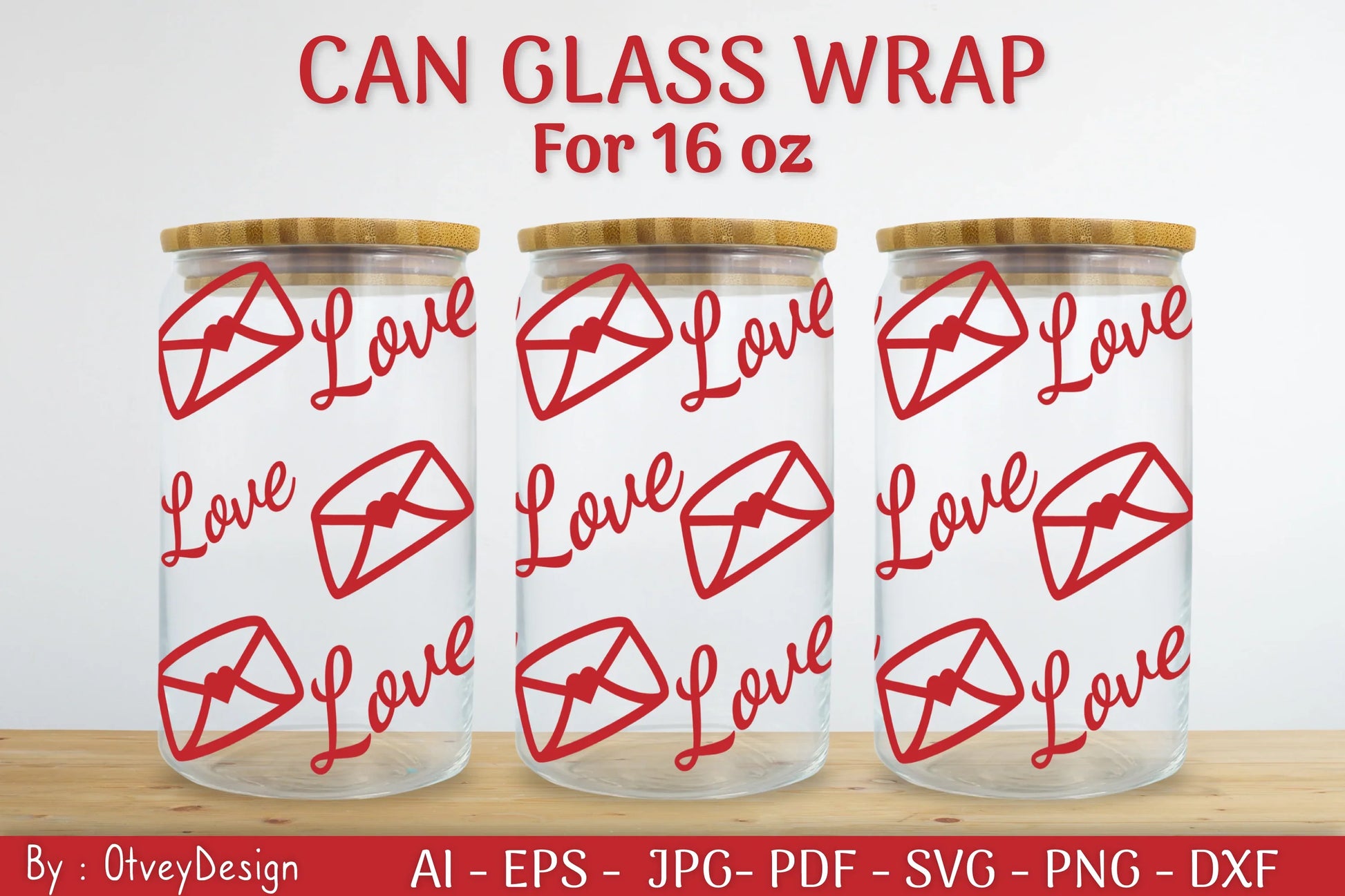 Valentine Can Glass 16 OZ SVG Bundle - CraftNest - Digital Crafting and Art