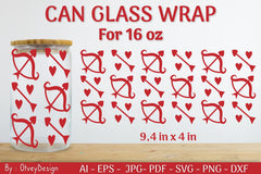Valentine Can Glass 16 OZ SVG Bundle - CraftNest - Digital Crafting and Art