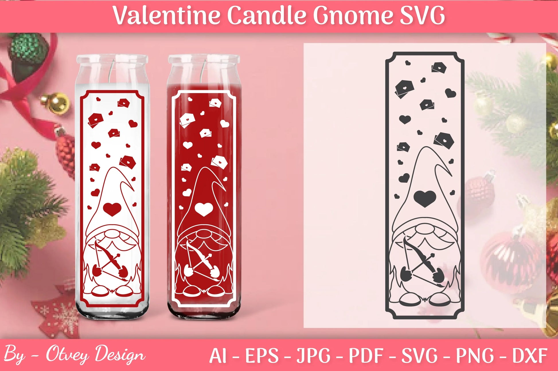 Valentine Candle Gnome SVG Bundle - CraftNest - Digital Crafting and Art