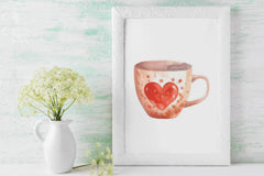 Valentine Coffee Mugs Clipart Bundle - CraftNest - Digital Crafting and Art