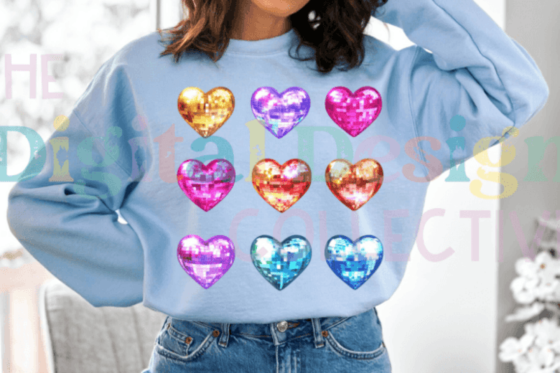 Valentine Disco Heart Clipart Bundle - CraftNest - Digital Crafting and Art