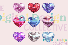 Valentine Disco Heart Clipart Bundle - CraftNest - Digital Crafting and Art