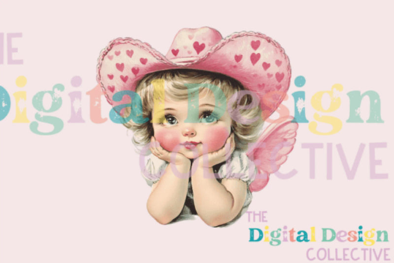 Vintage Western Cupid Valentine Clipart Bundle - CraftNest - Digital Crafting and Art