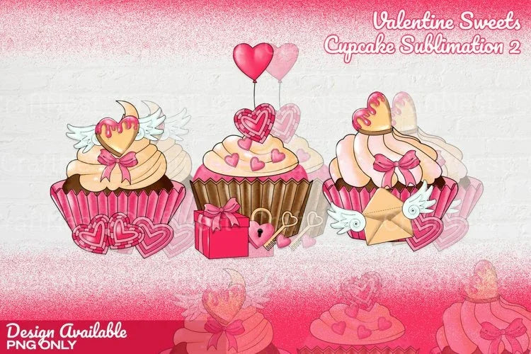 Valentine Sweets and Cupcake Clipart Bundle - CraftNest - Digital Crafting and Art
