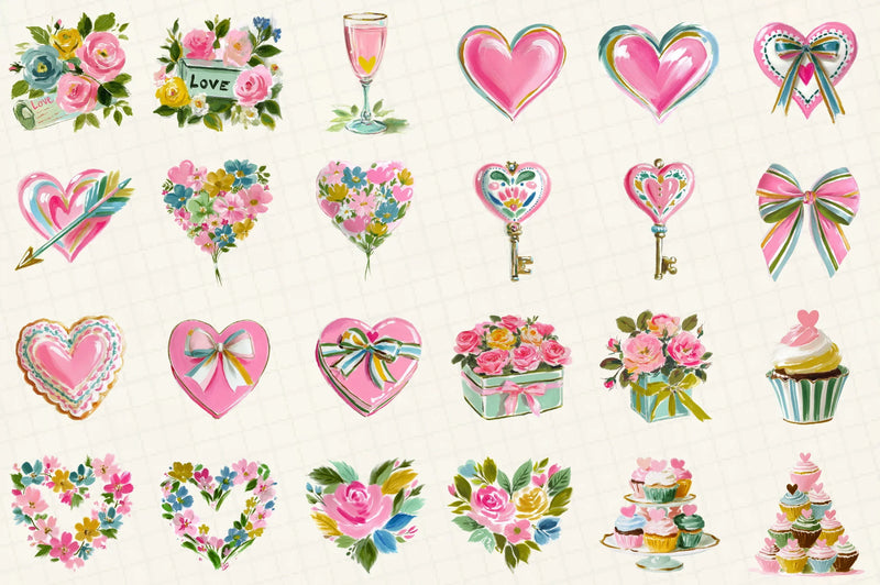 Valentine Clipart Bundle Set - CraftNest - Digital Crafting and Art