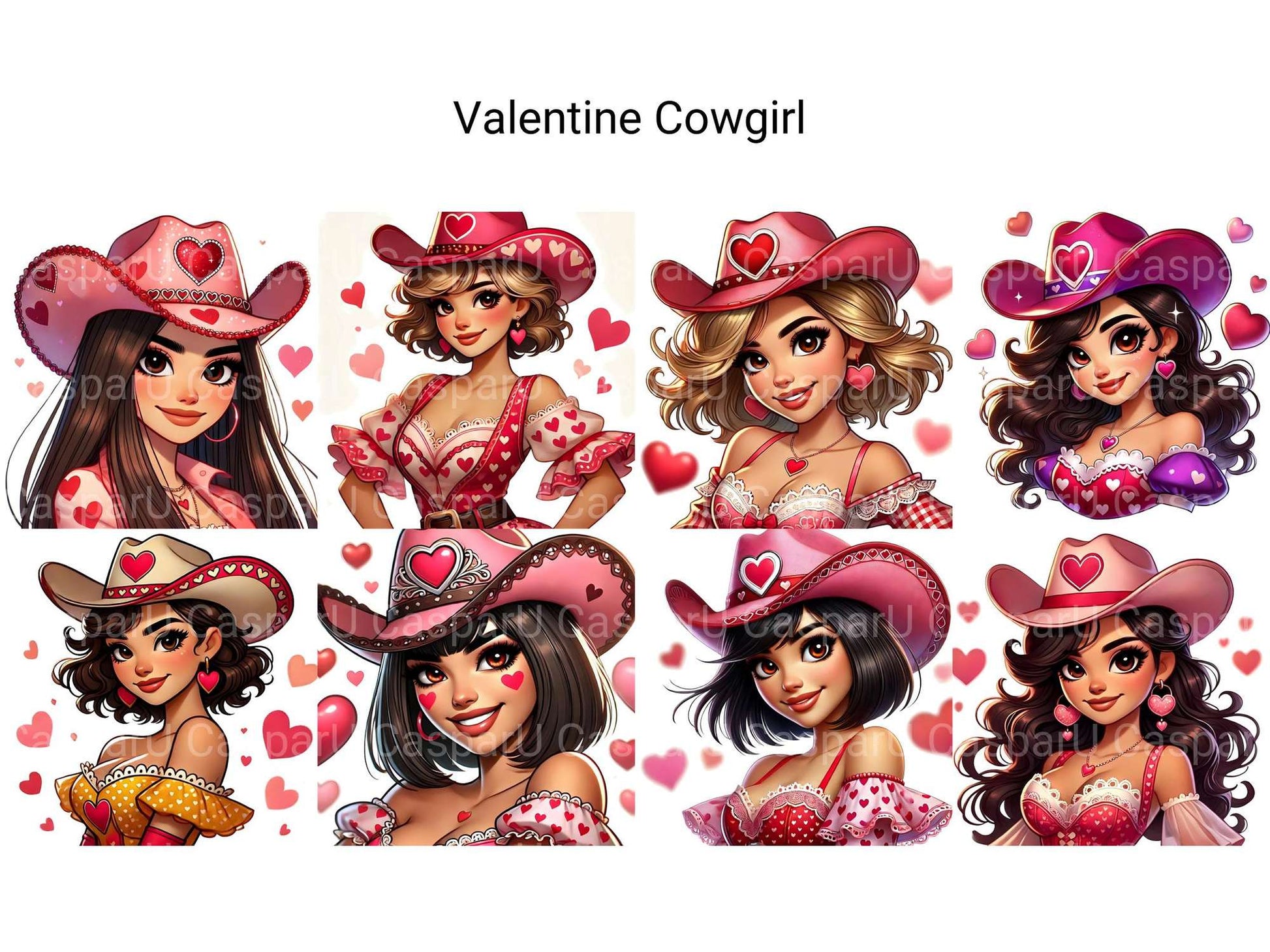 Valentine Cowgirl - CraftNest - Digital Crafting and Art