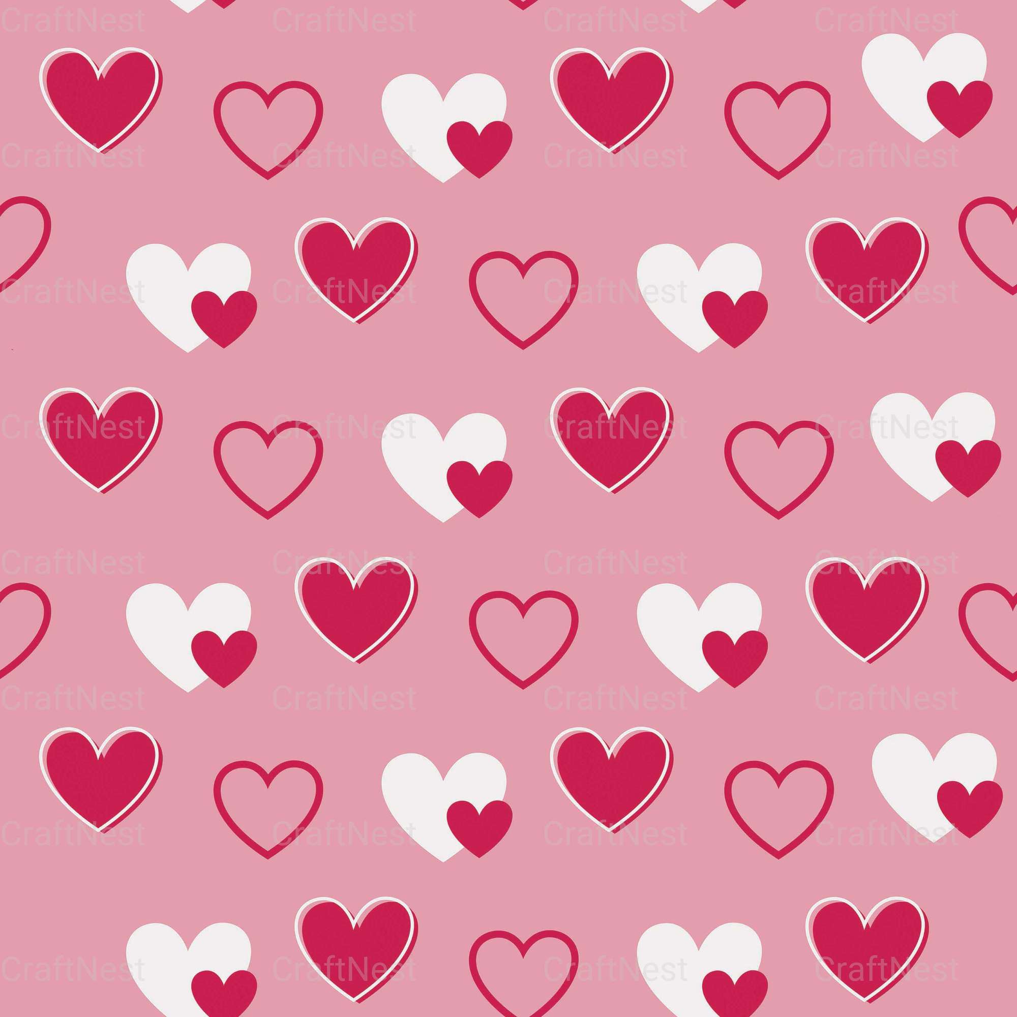 Valentines Day Seamless Digital Paper 2 - CraftNest - Digital Crafting and Art