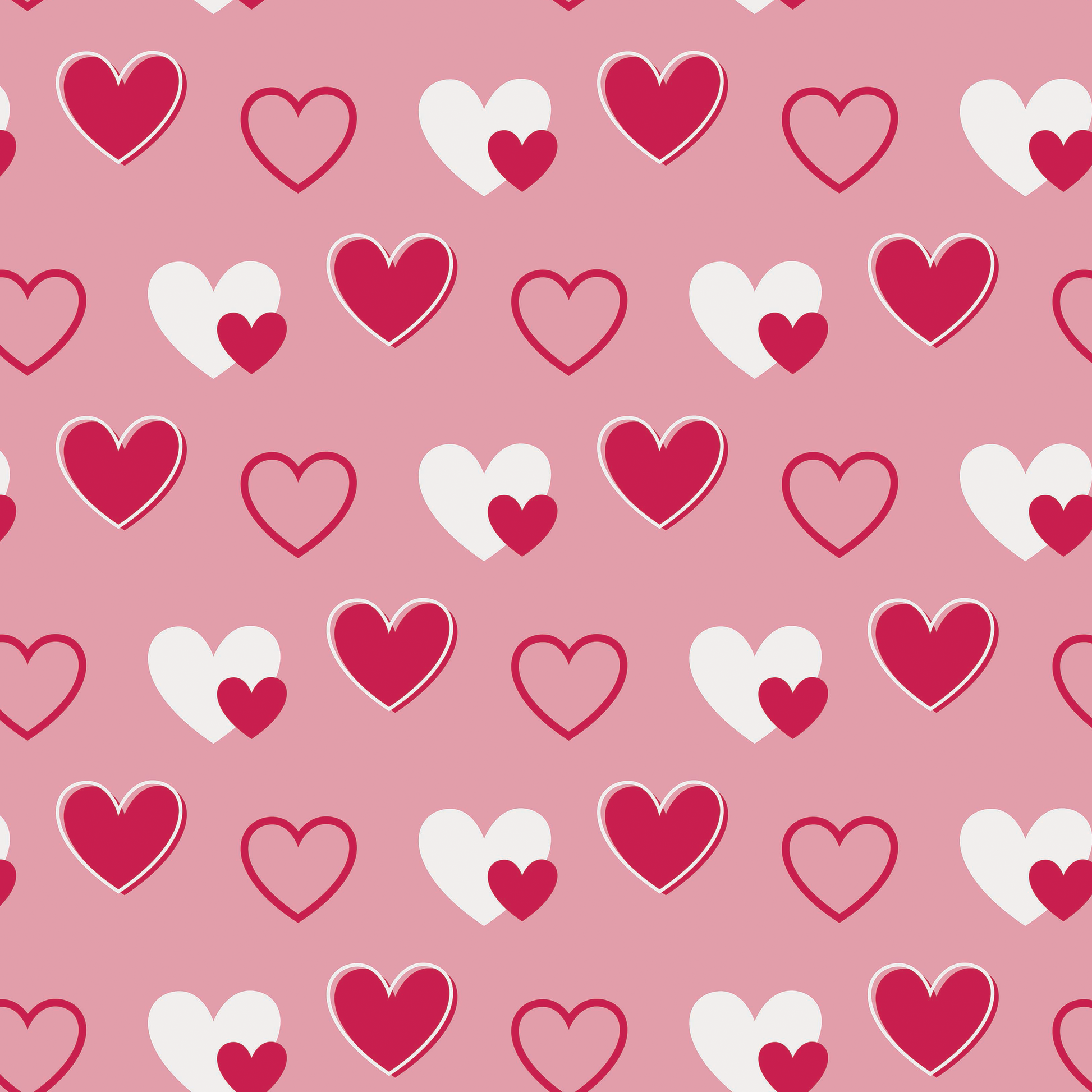 Valentine Heart Seamless Digital Paper - CraftNest - Digital Crafting and Art