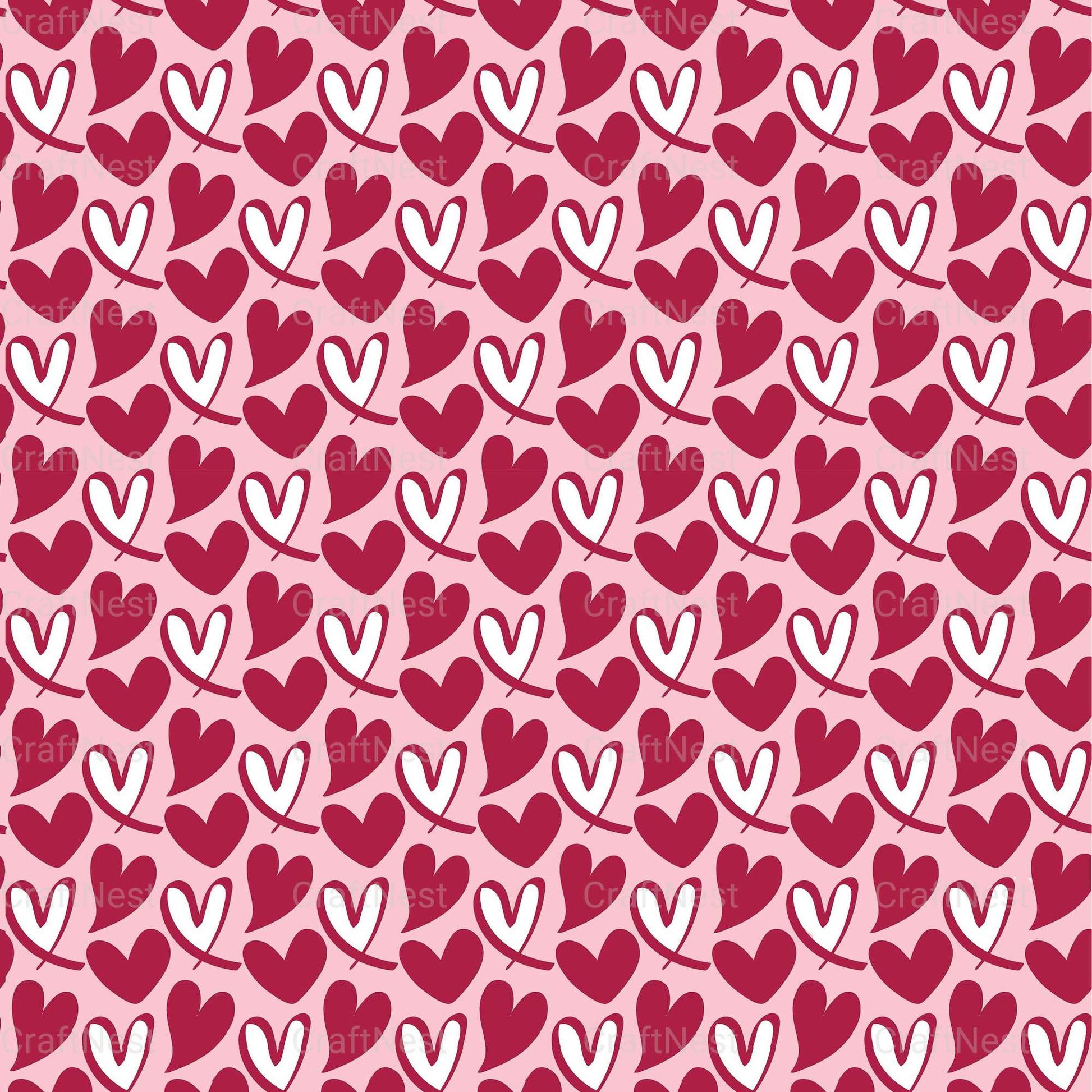 Valentines Day Seamless Digital Paper 2 - CraftNest - Digital Crafting and Art
