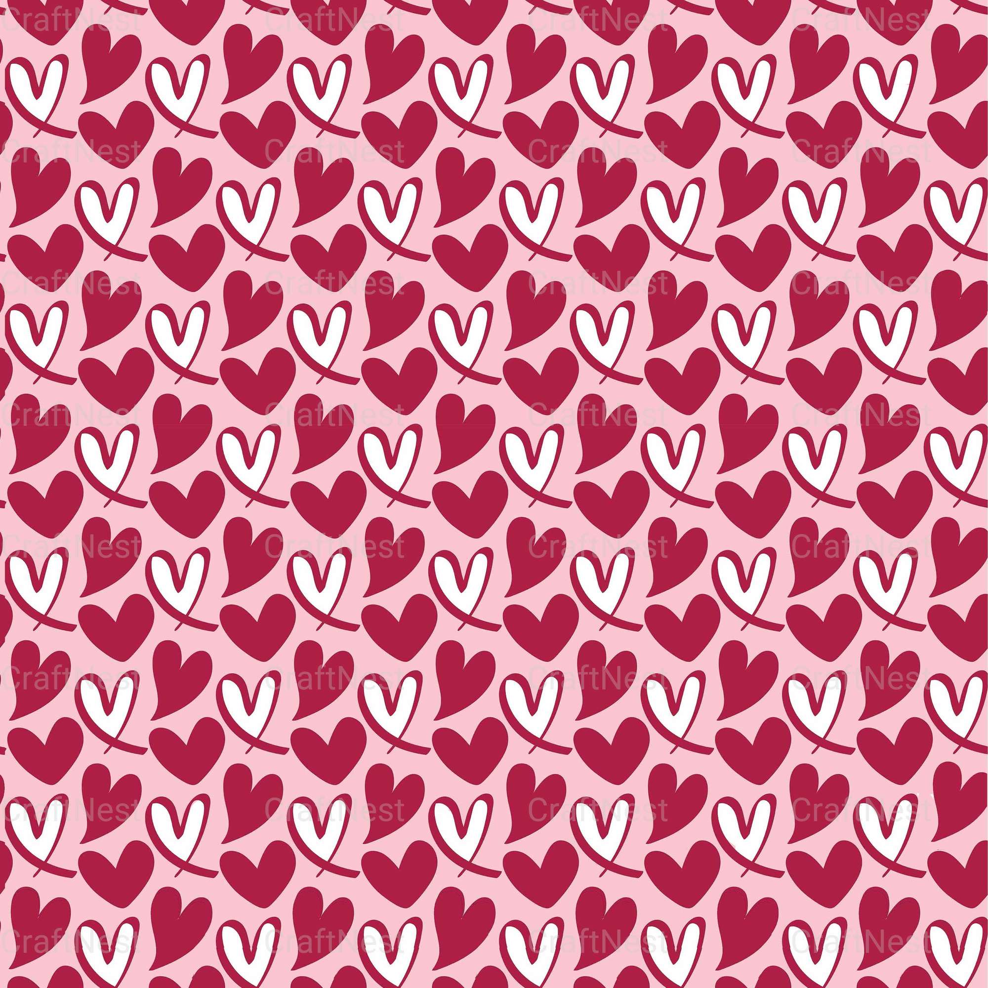 Valentines Day Seamless Digital Paper 2 - CraftNest - Digital Crafting and Art