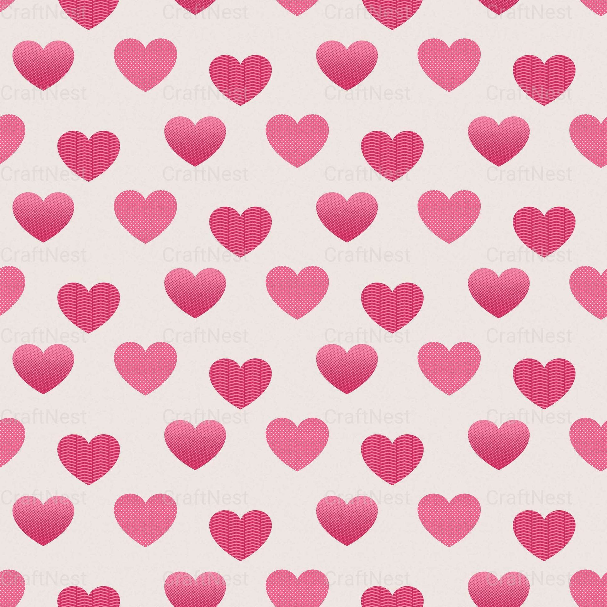 Valentines Day Seamless Digital Paper 2 - CraftNest - Digital Crafting and Art