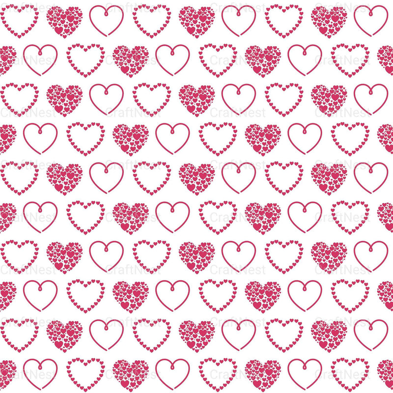 Valentines Day Seamless Digital Paper 2 - CraftNest - Digital Crafting and Art
