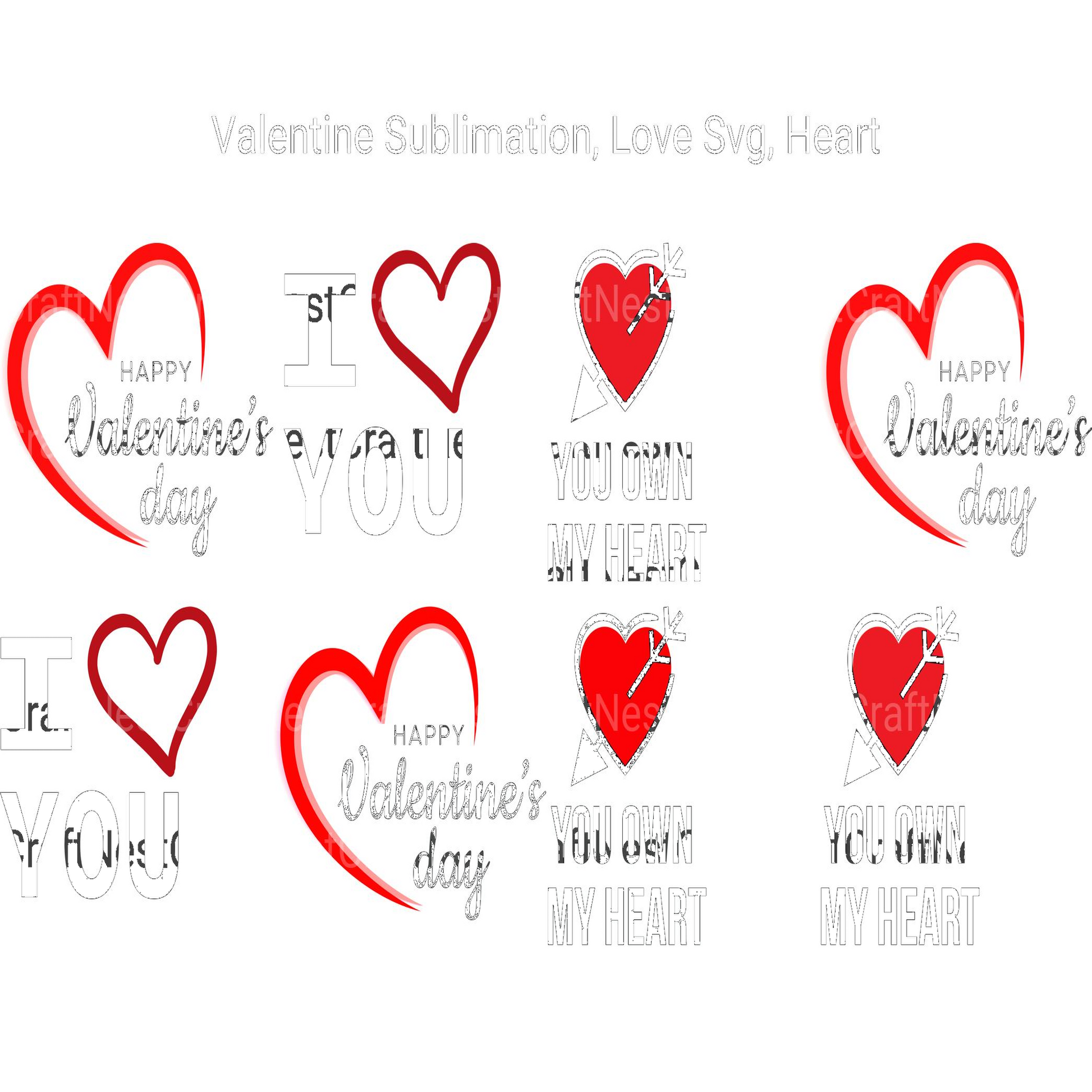 Valentine Love SVG - CraftNest - Digital Crafting and Art