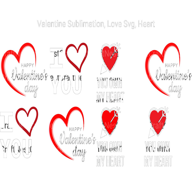 Valentine Love SVG - CraftNest - Digital Crafting and Art