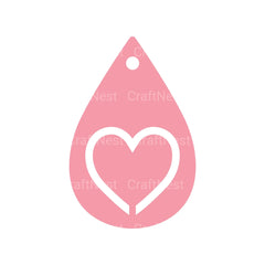 Valentine's Day Earring SVG Bundle - CraftNest - Digital Crafting and Art