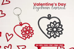 Valentine's Day Keychain Laser Cut SVG Bundle - CraftNest - Digital Crafting and Art