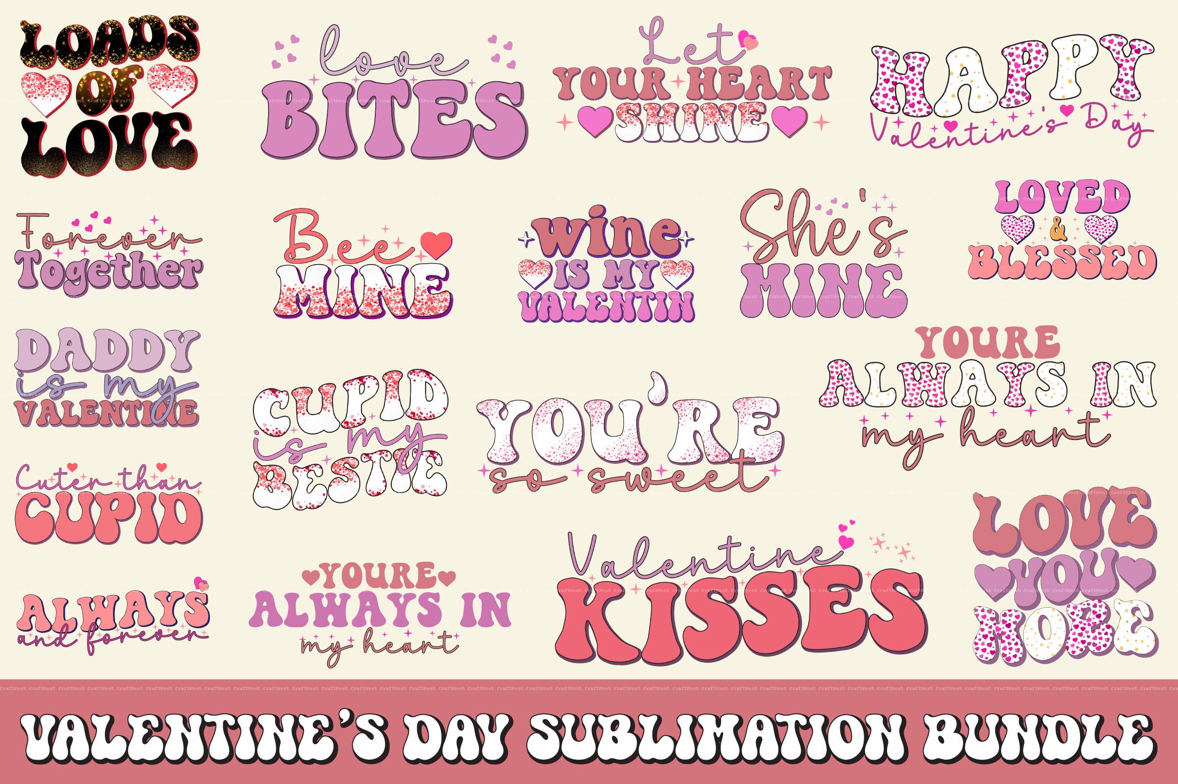 Valentine Design Clipart Bundle