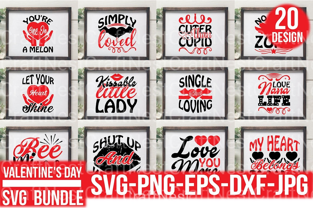 Valentine's Day Design Bundle - CraftNest - Digital Crafting and Art