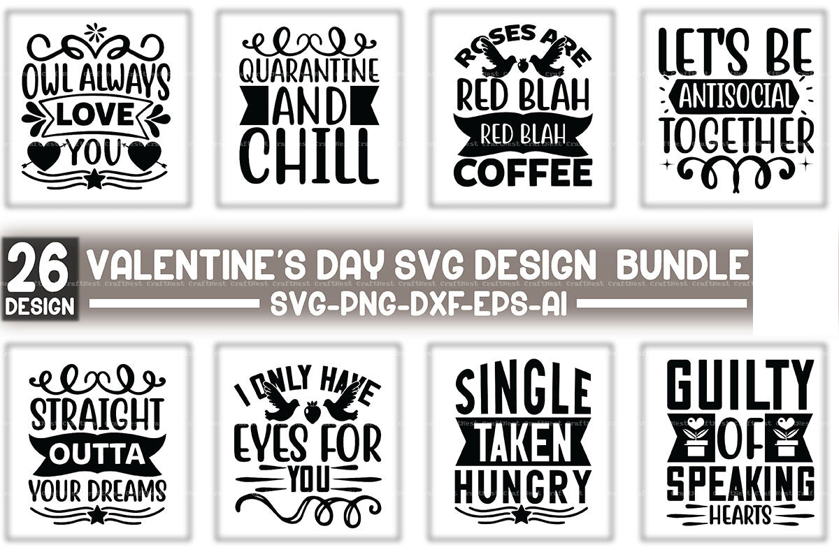Valentine's Day SVG Design Bundle 4