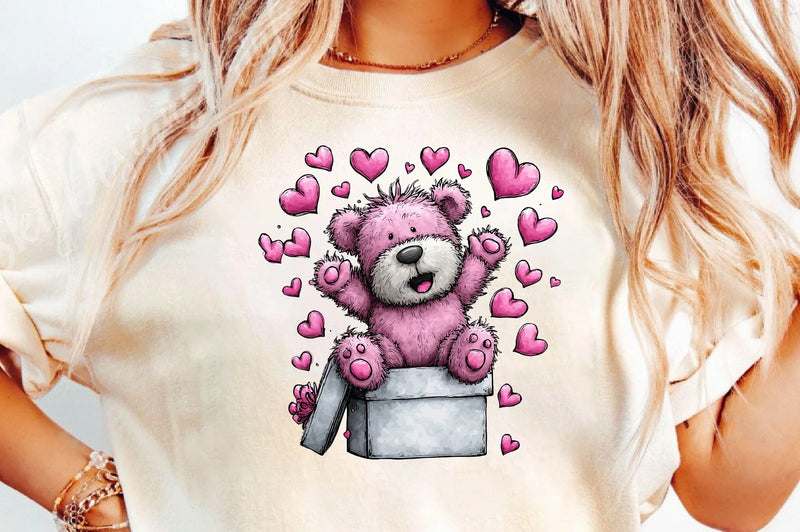 Valentine's Teddy Bear Coquette Clipart Bundle - CraftNest - Digital Crafting and Art