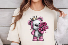 Valentine's Teddy Bear Coquette Clipart Bundle - CraftNest - Digital Crafting and Art