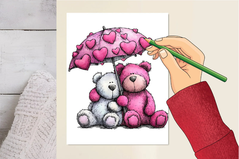 Valentine's Teddy Bear Coquette Clipart Bundle - CraftNest - Digital Crafting and Art