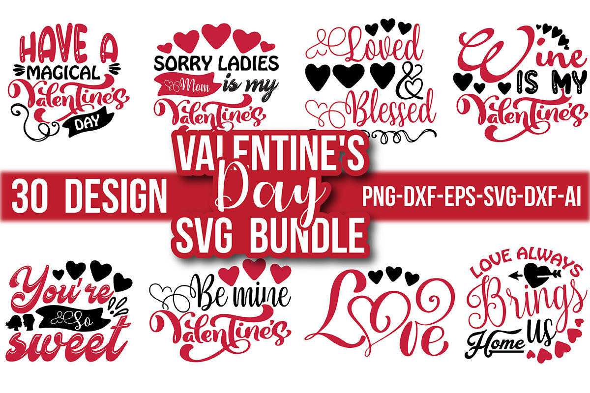 Valentine SVG Bundle 3 - CraftNest - Digital Crafting and Art