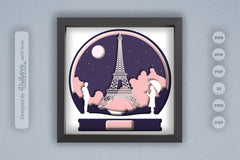 Valentine's Day Paris Papercut SVG Bundle - CraftNest - Digital Crafting and Art
