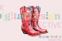 Valentine's Day Cowgirl Boots Clipart Bundle - CraftNest - Digital Crafting and Art