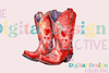 Valentine's Day Cowgirl Boots Clipart Bundle