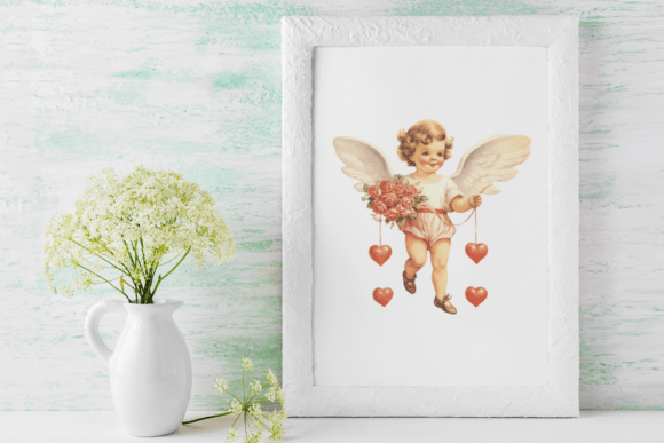 Vintage Valentine's Day Cupid Clipart Bundle