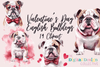 Charming Valentine's Day English Bulldogs Clipart Bundle