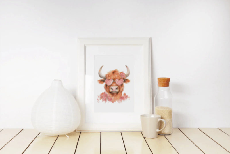 Charming Valentine's Day Highland Cows Clipart Bundle - CraftNest - Digital Crafting and Art