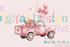 Vintage Valentine's Day Truck Clipart Bundle