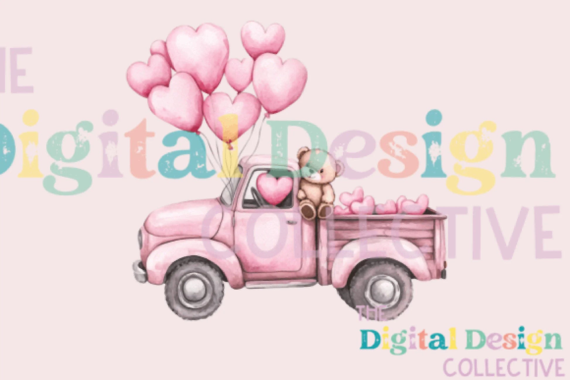 Vintage Valentine's Day Truck Clipart Bundle - CraftNest - Digital Crafting and Art