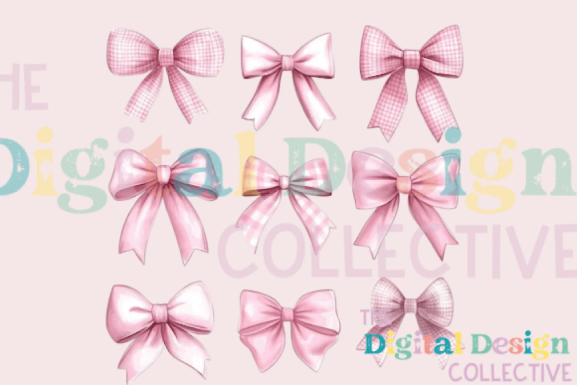 Valentine's Day Coquette Bow Heart Design Clipart Bundle - CraftNest - Digital Crafting and Art