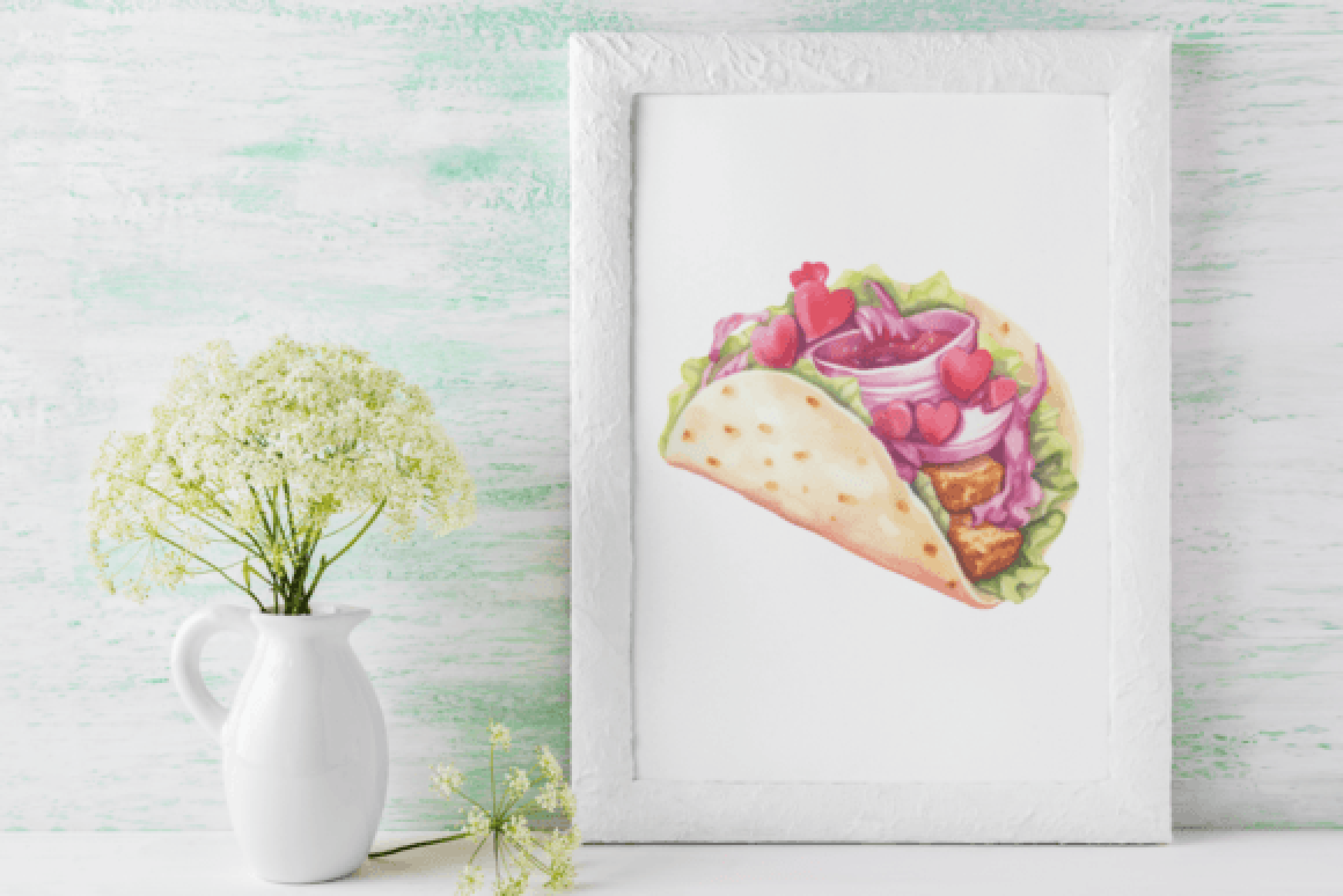 Valentine's Day Taco Clipart Bundle