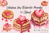 Valentine's Day Waffles Clipart Bundle
