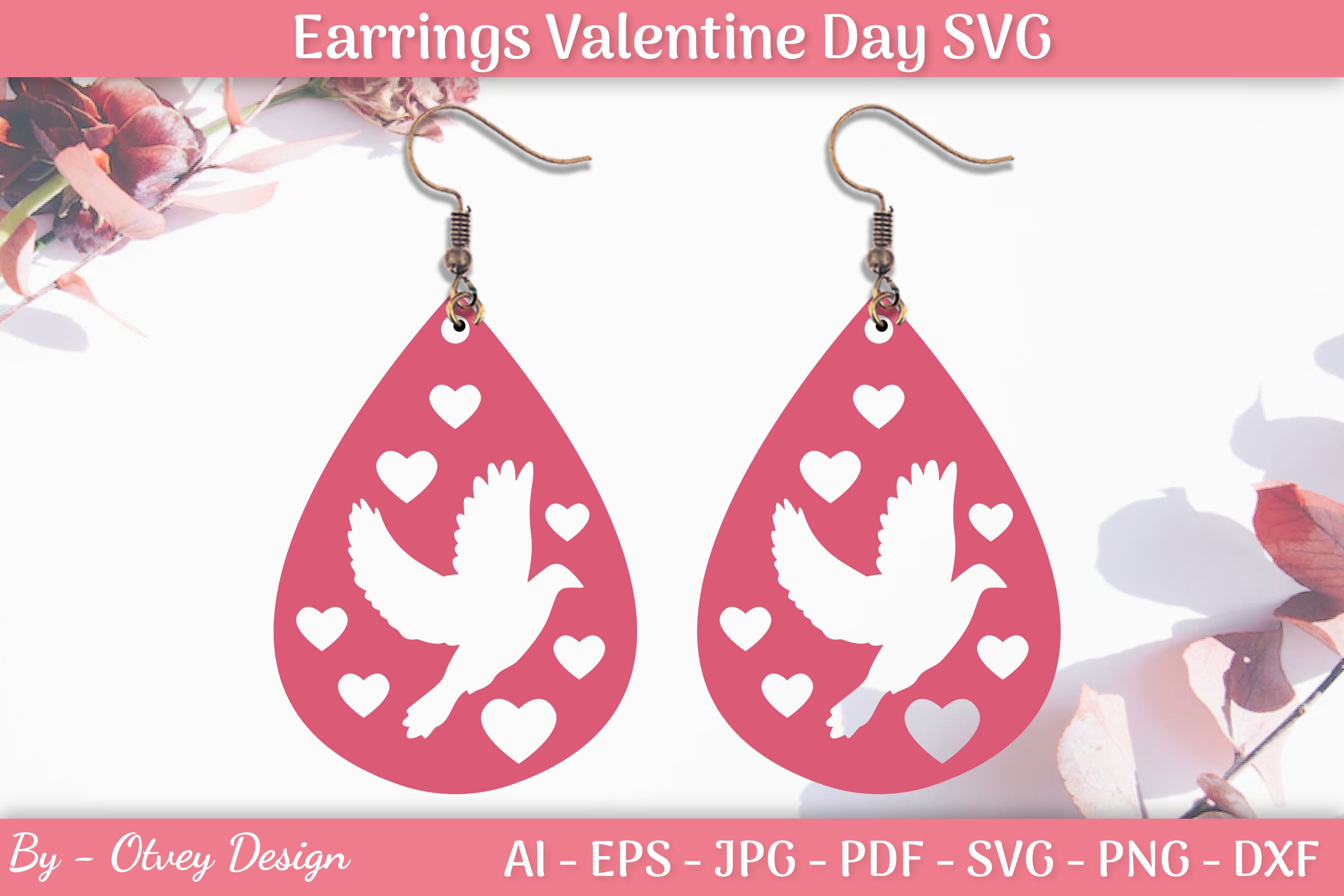 Valentine Earrings SVG Bundle 2 - CraftNest - Digital Crafting and Art