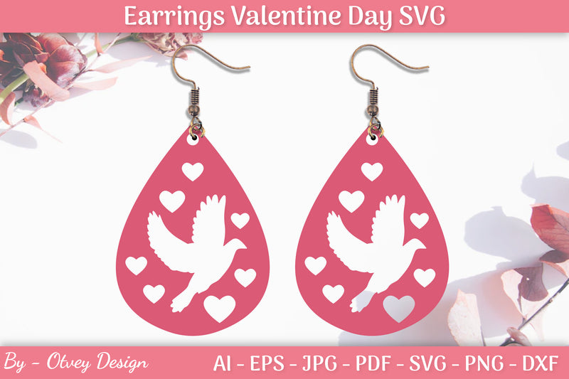 Valentine Earrings SVG Bundle 2 - CraftNest - Digital Crafting and Art