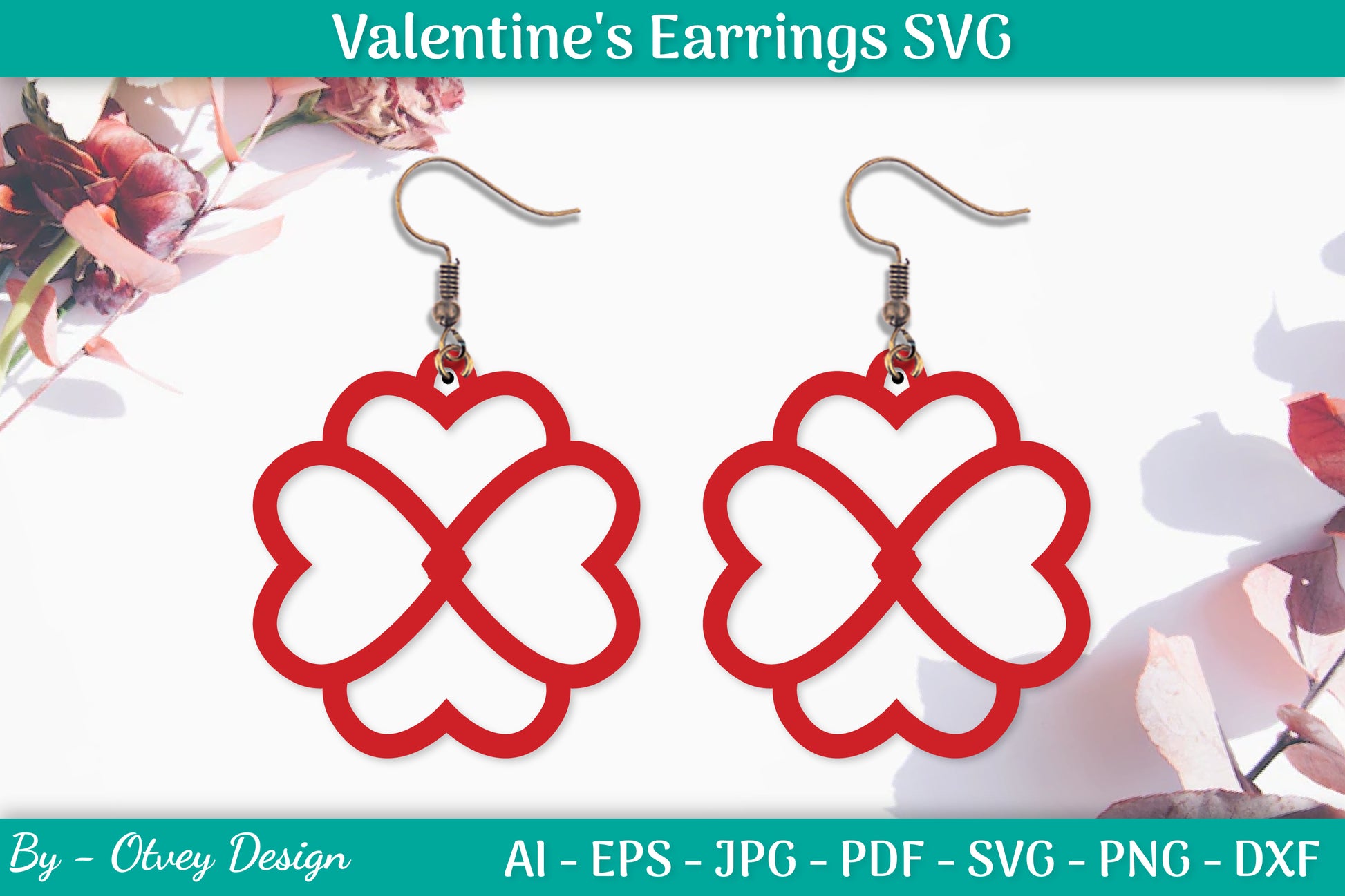 Valentine Earrings SVG Bundle - CraftNest - Digital Crafting and Art