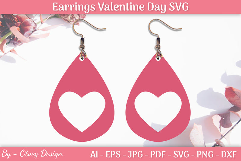 Valentine's Earrings SVG Bundle 1 - CraftNest - Digital Crafting and Art