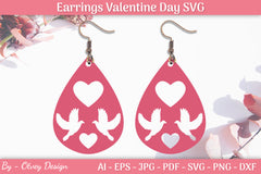 Valentine's Earrings SVG Bundle 3 - CraftNest - Digital Crafting and Art