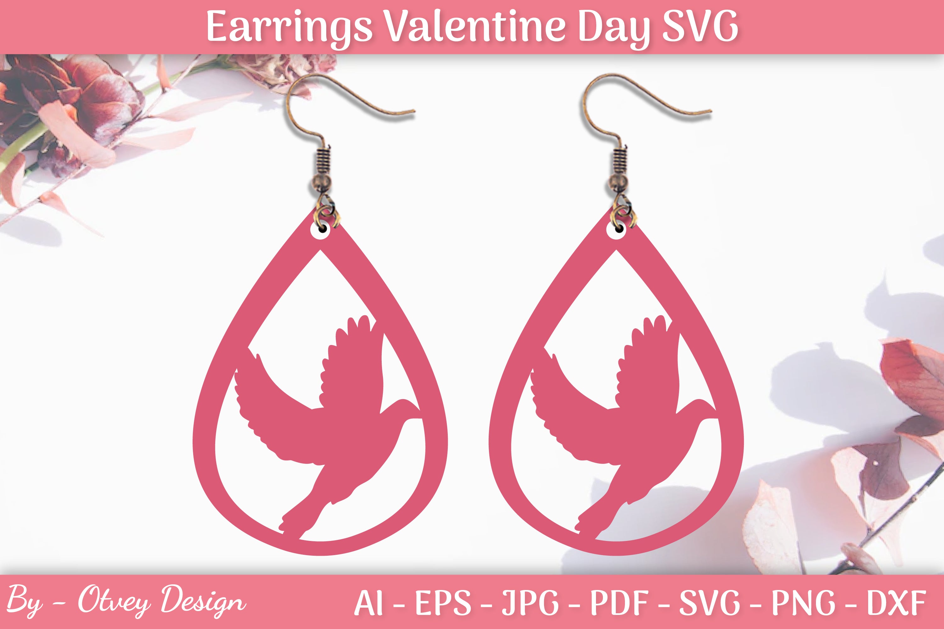 Valentine's Earrings SVG Bundle 15 - CraftNest - Digital Crafting and Art