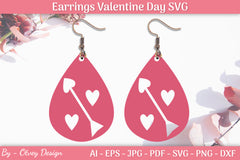 Valentine Earrings SVG Bundle 4 - CraftNest - Digital Crafting and Art