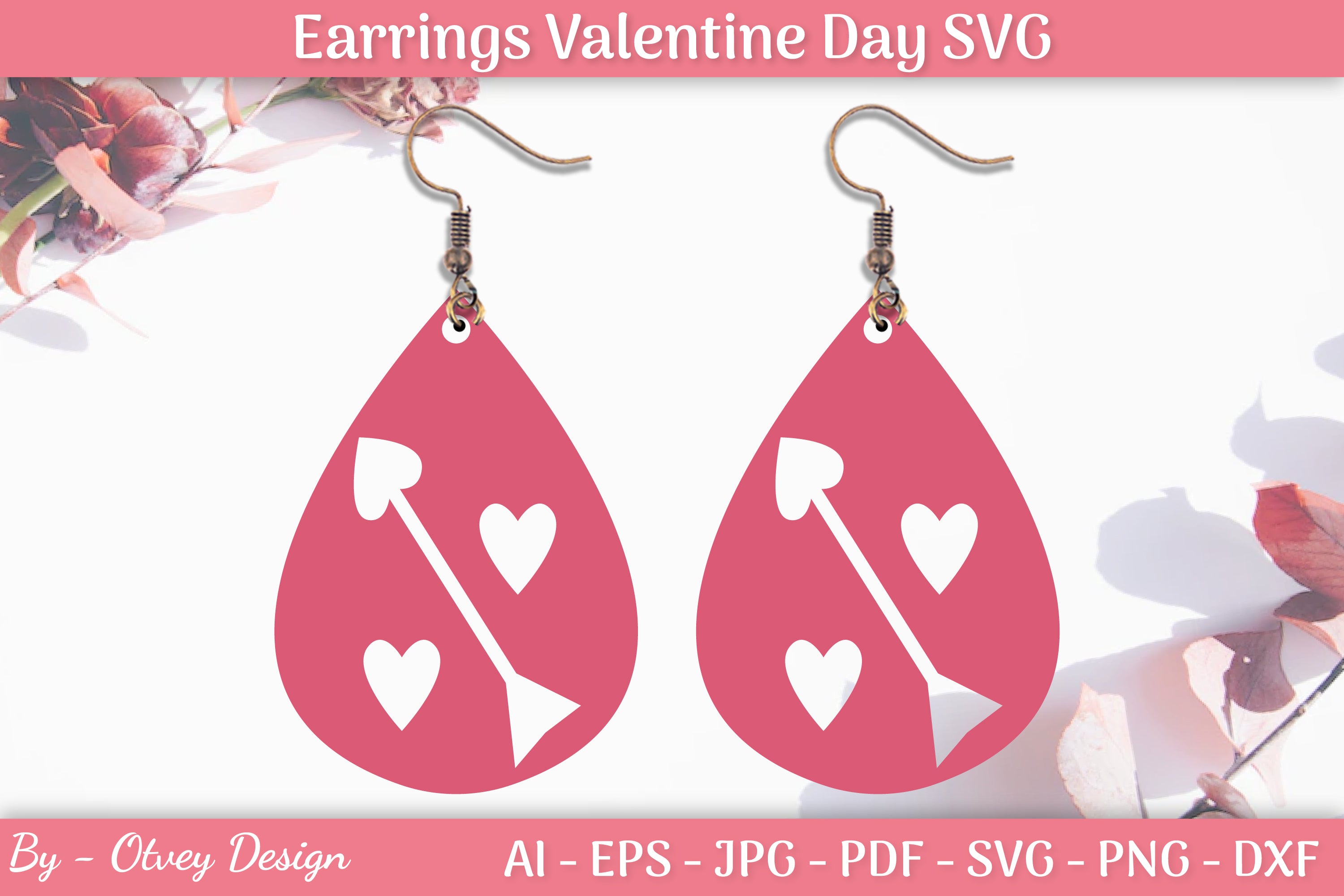 Valentine Earrings SVG Bundle 4 - CraftNest - Digital Crafting and Art