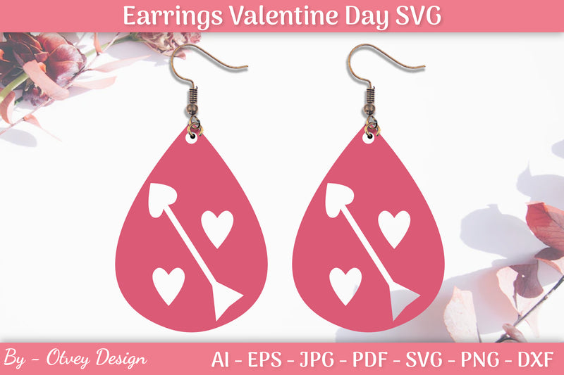 Valentine Earrings SVG Bundle 4 - CraftNest - Digital Crafting and Art